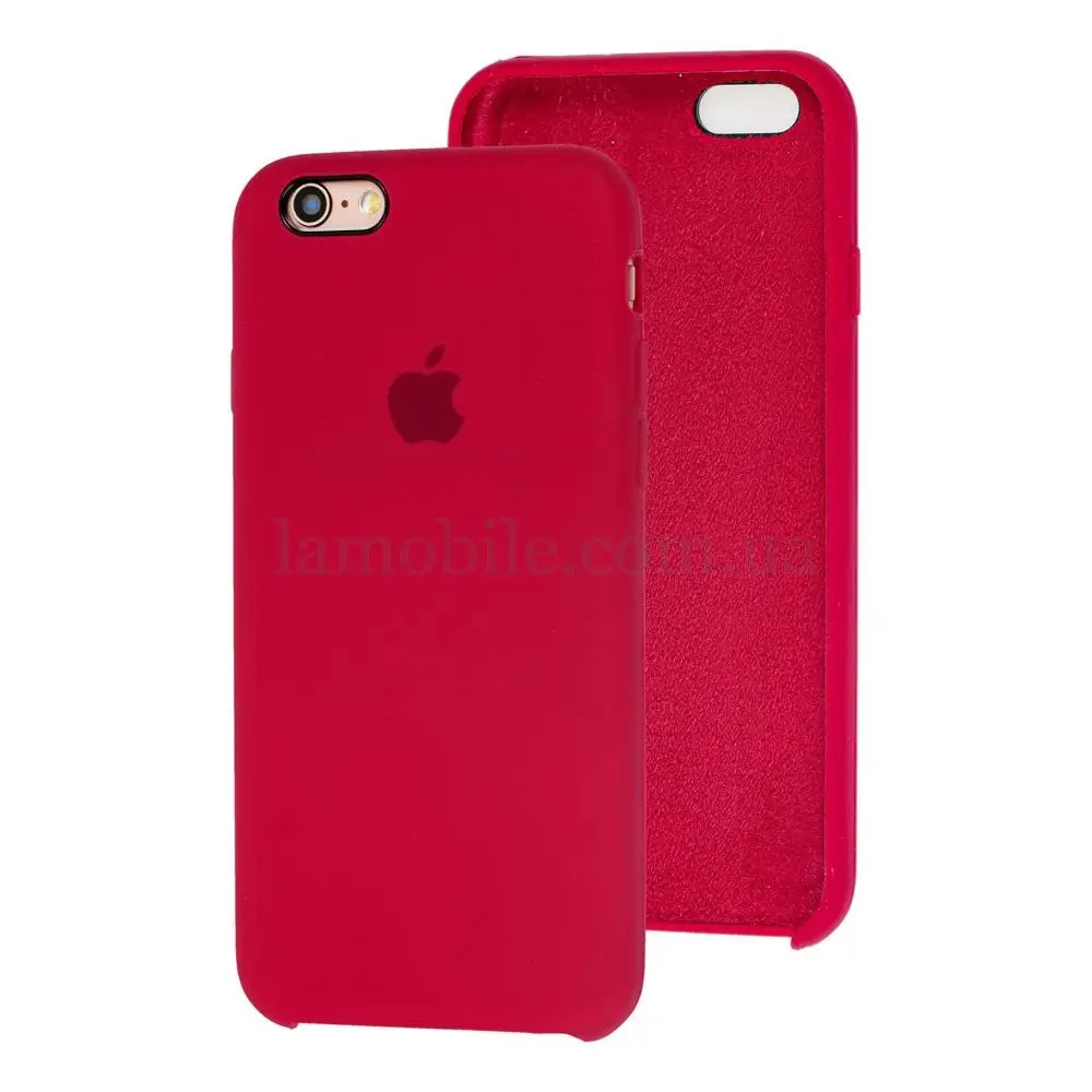 Чехол Silicone для iPhone 6 / 6s case rose red