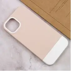 Чохол для iPhone 13 Bichromatic grey-beige / white