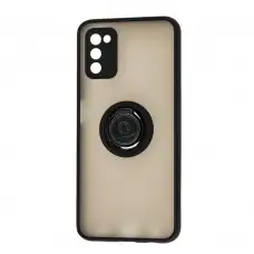 Чохол для Samsung Galaxy A03s (A037) LikGus Edging Ring чорний
