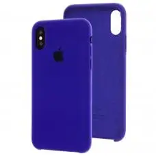 Чехол Silicone для iPhone X / Xs case shine blue 