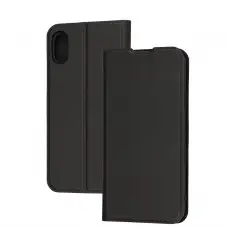 Чохол книжка для iPhone X / Xs Fibra чорний