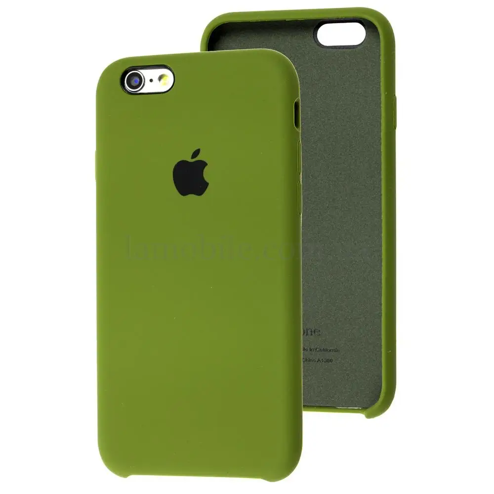 Чехол Silicone для iPhone 6 / 6s case army green