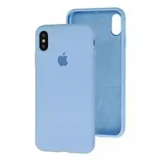 Чехол для iPhone X / Xs Silicone Full голубой / lilac blue