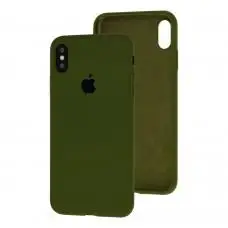Чехол для iPhone X / Xs Silicone Full зеленый / dark green