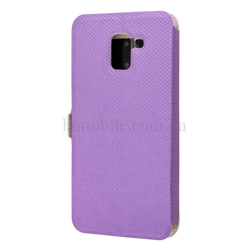 Чохол книжка для Samsung Galaxy J6 2018 (J600) Modern Style з двома вікнами фіолетови