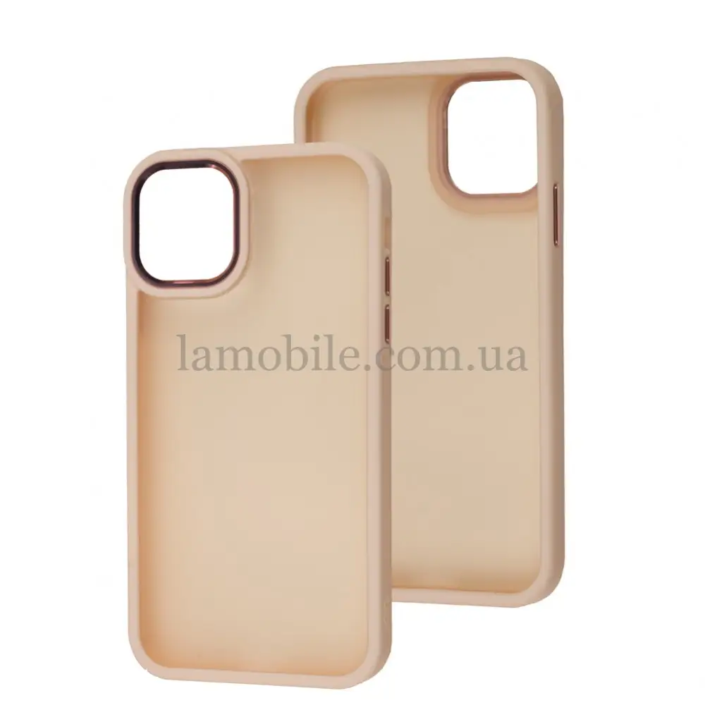 Чехол для iPhone 11 Metal Bezel персиковый