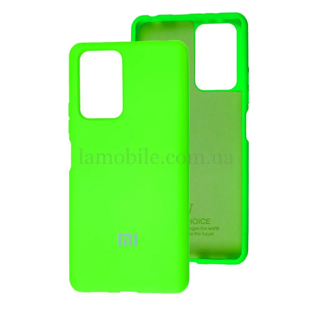 Чехол для Xiaomi Redmi Note 10 Pro Silicone Full салатовый неон