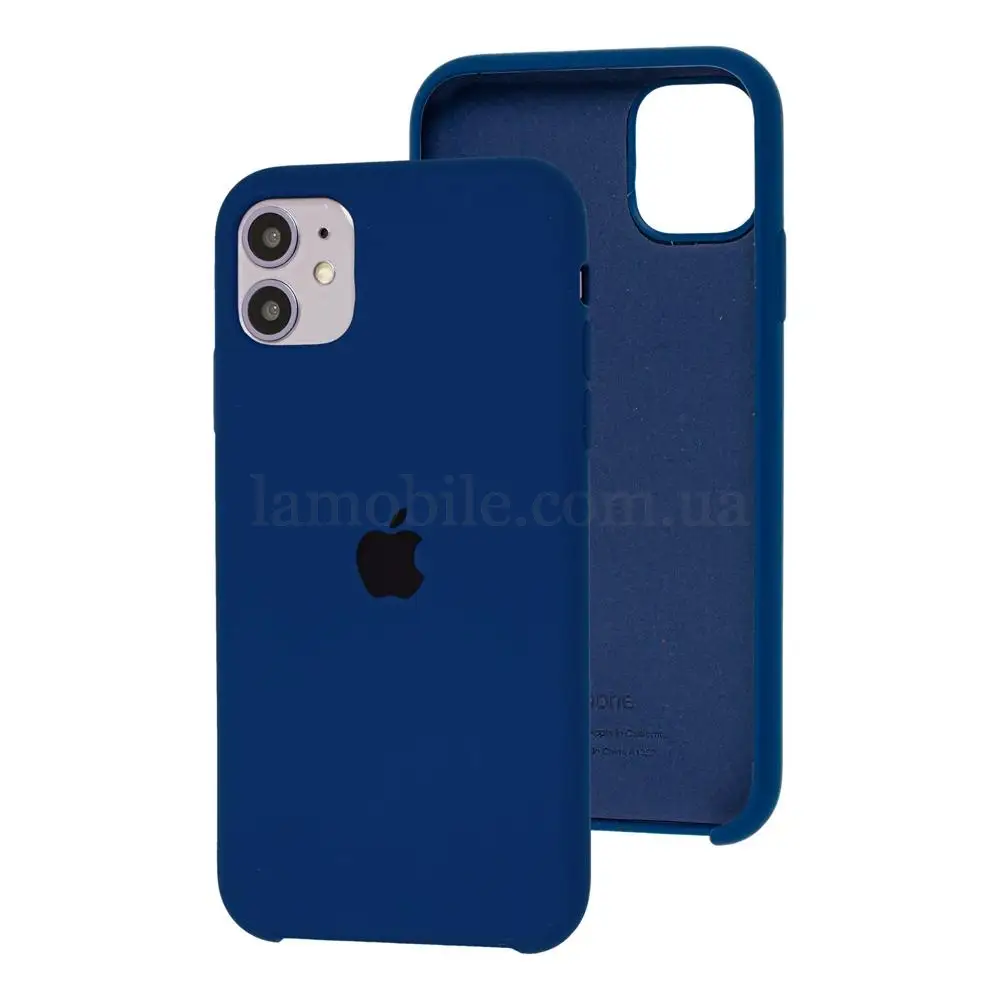 Чохол Silicone для iPhone 11 case blue cobalt