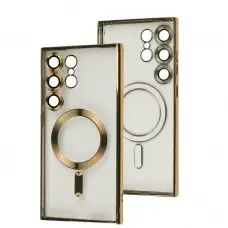 Чехол для Samsung Galaxy S24 Ultra WAVE Metal Color MagSafe gold