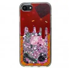 Чохол для iPhone 7 / 8 блискітки вода sweet cake шоколад