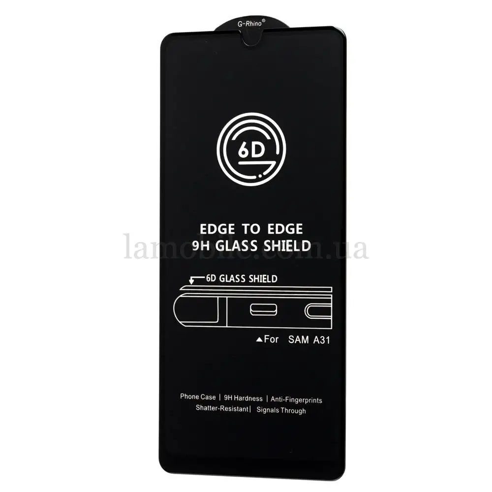Защитное стекло для Samsung Galaxy A31 (A315) Full Glue Premium черное (OEM)