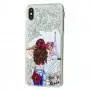 Чехол для iPhone Xs Max блестки вода "girl in paris"