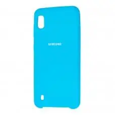 Чехол для Samsung Galaxy A10 (A105) Silky Soft Touch "голубой"