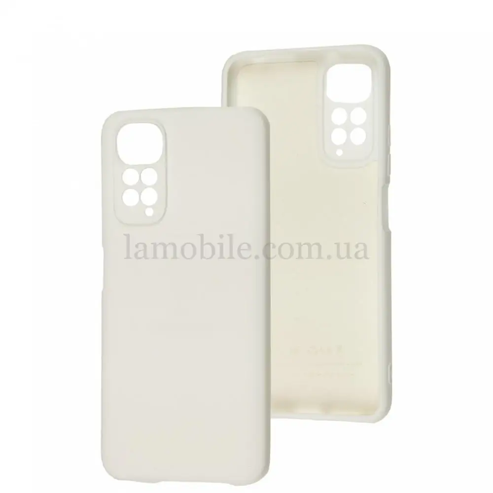 Чохол для Xiaomi Redmi Note 11/11S Silicone Full Тризуб білий
