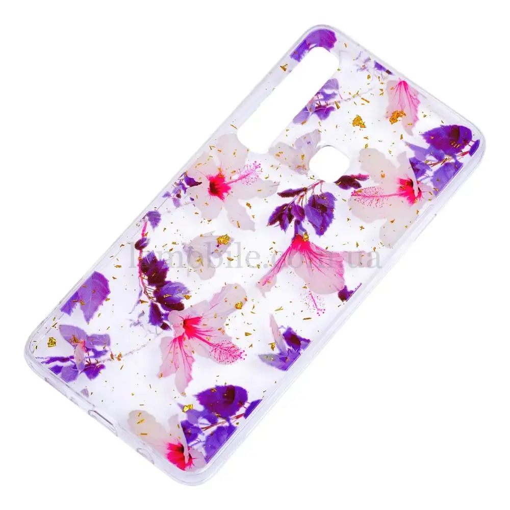 Чехол для Samsung Galaxy A9 2018 (A920) Flowers Confetti "китайская фиолетовая роза"