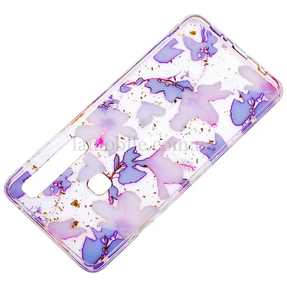 Чехол для Samsung Galaxy A9 2018 (A920) Flowers Confetti "китайская фиолетовая роза"