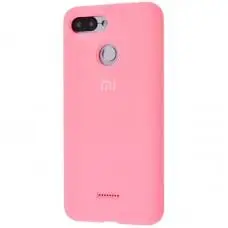 Чохол для Xiaomi Redmi 6 Silicone Full світло-рожевий