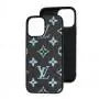 Чехол для iPhone 13 Pro Max ЛВ case (leather) blue / logo 