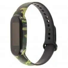 Ремешок для Xiaomi Mi Band 5 силиконовый хаки зеленый
