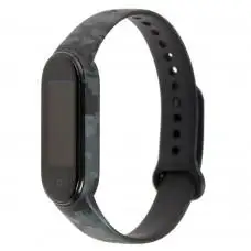 Ремешок для Xiaomi Mi Band 5 силиконовый хаки пиксель