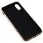 Чехол для iPhone X / Xs Silicone case матовый (TPU) розово-золотистый