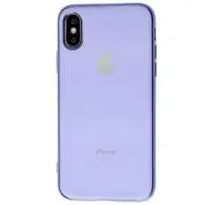 Чехол для iPhone X / Xs Silicone case матовый (TPU) лавандовый