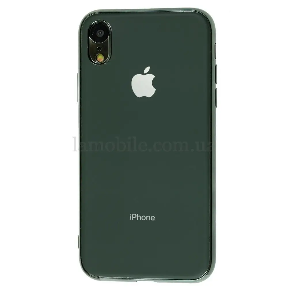 Чохол для iPhone Xr Silicone case матовий (TPU) темно-зелений