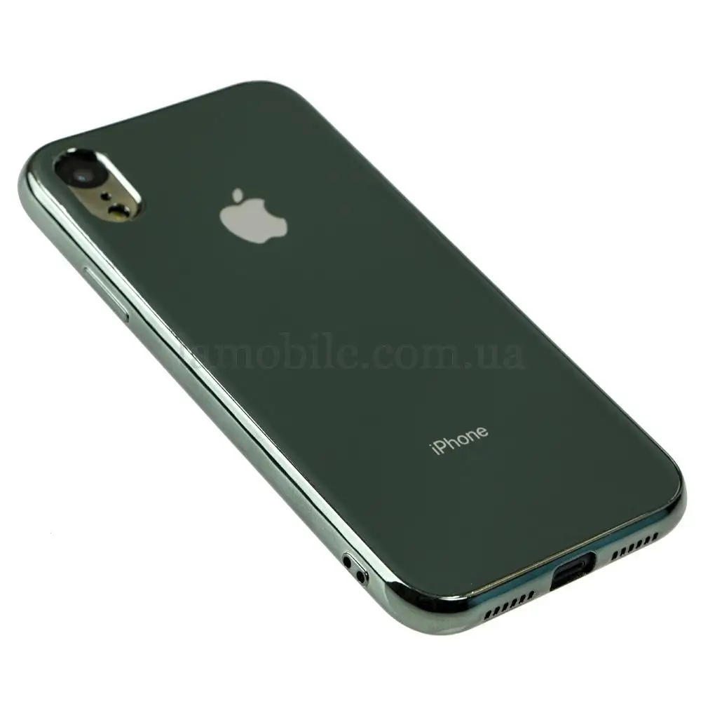 Чохол для iPhone Xr Silicone case матовий (TPU) темно-зелений