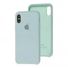 Чехол Silicone для iPhone X / Xs case серый / mist blue