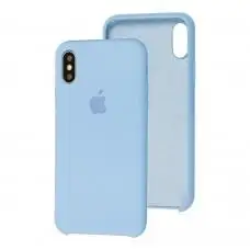 Чехол Silicone для iPhone X / Xs case голубой / mist blue