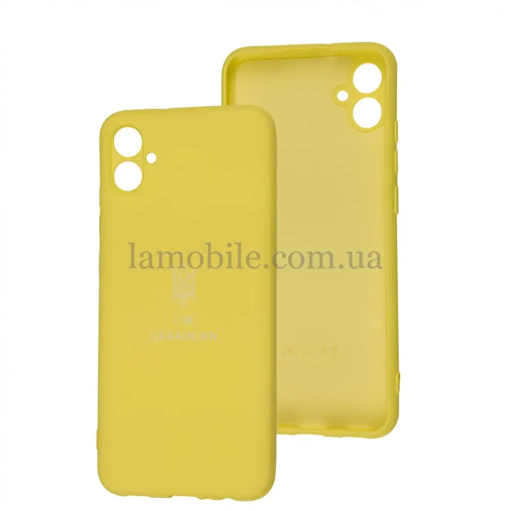 Чехол для Samsung Galaxy A04E (A042) Silicone Full Трезубец желтый