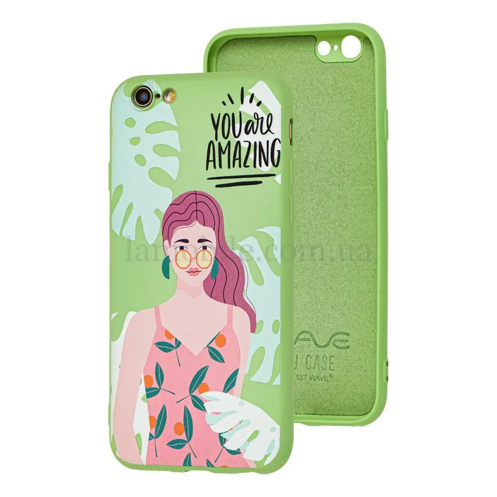 Чехол для iPhone 6 / 6s Wave Fancy you are amazing / mint gum