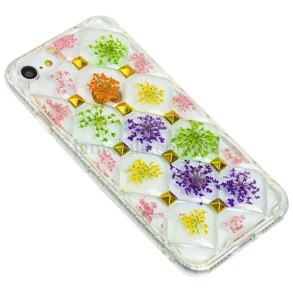3D чехол для iPhone 6 / 7 / 8 Flowers укроп