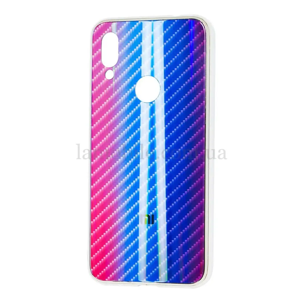 Чехол для Xiaomi Redmi 7 Carbon Gradient Hologram синий