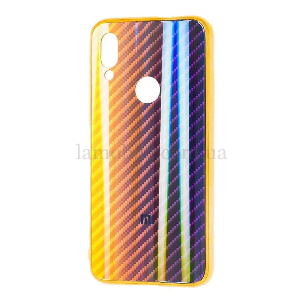 Чохол для Xiaomi Redmi Note 7 / 7 Pro Carbon Gradient Hologram золотистий