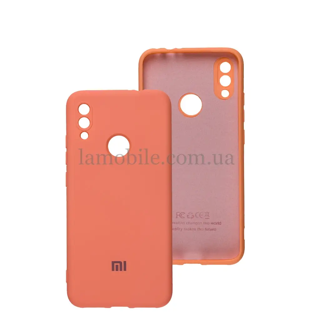 Чохол для Xiaomi Redmi Note 7 / 7 Pro Silicone Separate camera персиковий