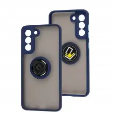 Чехол для Samsung Galaxy S21 FE (G990) LikGus Edging Ring синий
