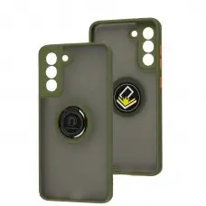Чехол для Samsung Galaxy S21 FE (G990) LikGus Edging Ring хаки