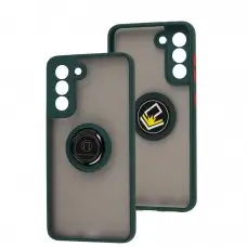 Чехол для Samsung Galaxy S21 FE (G990) LikGus Edging Ring оливковый