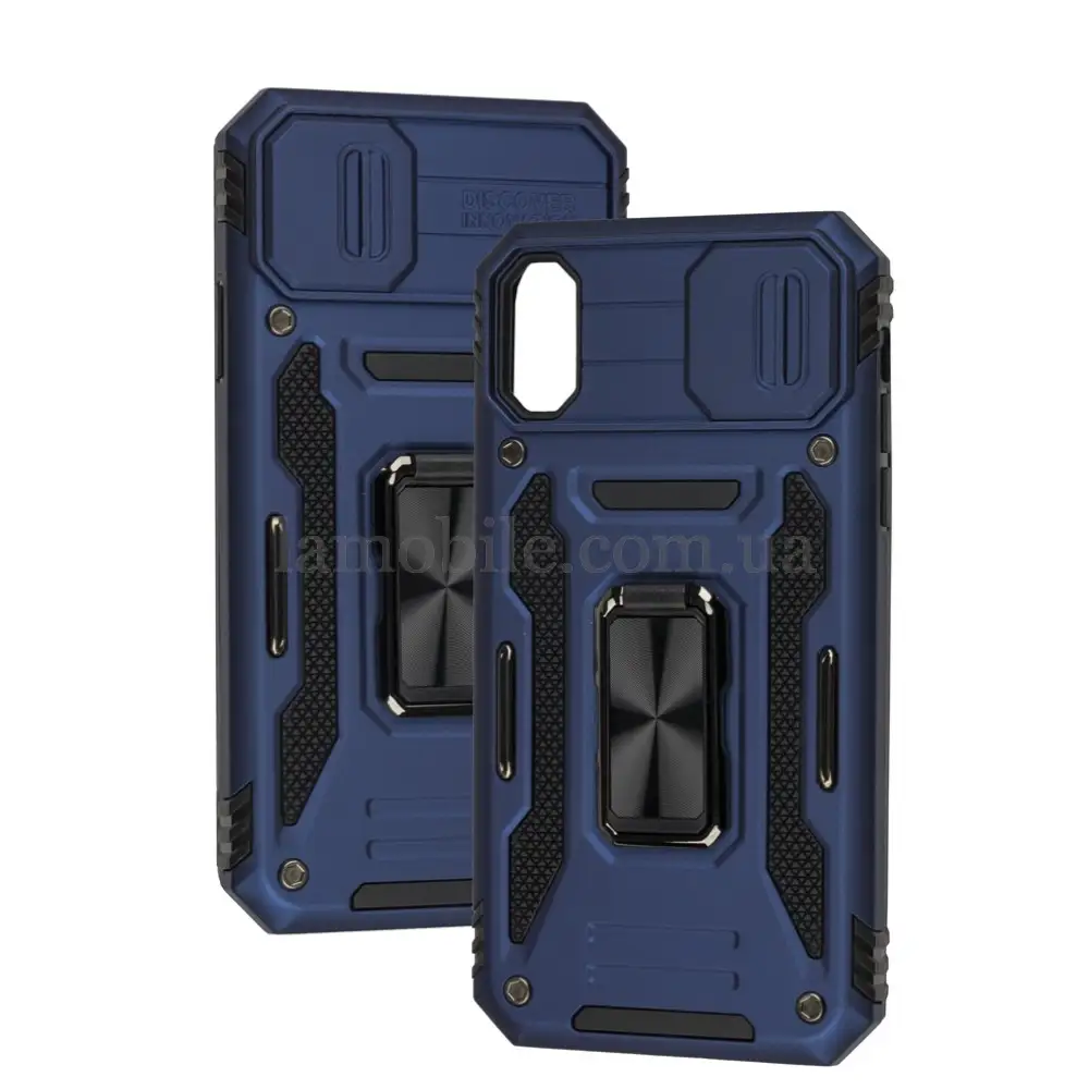 Чехол для iPhone Xr Camshield Army Ring синий / navy