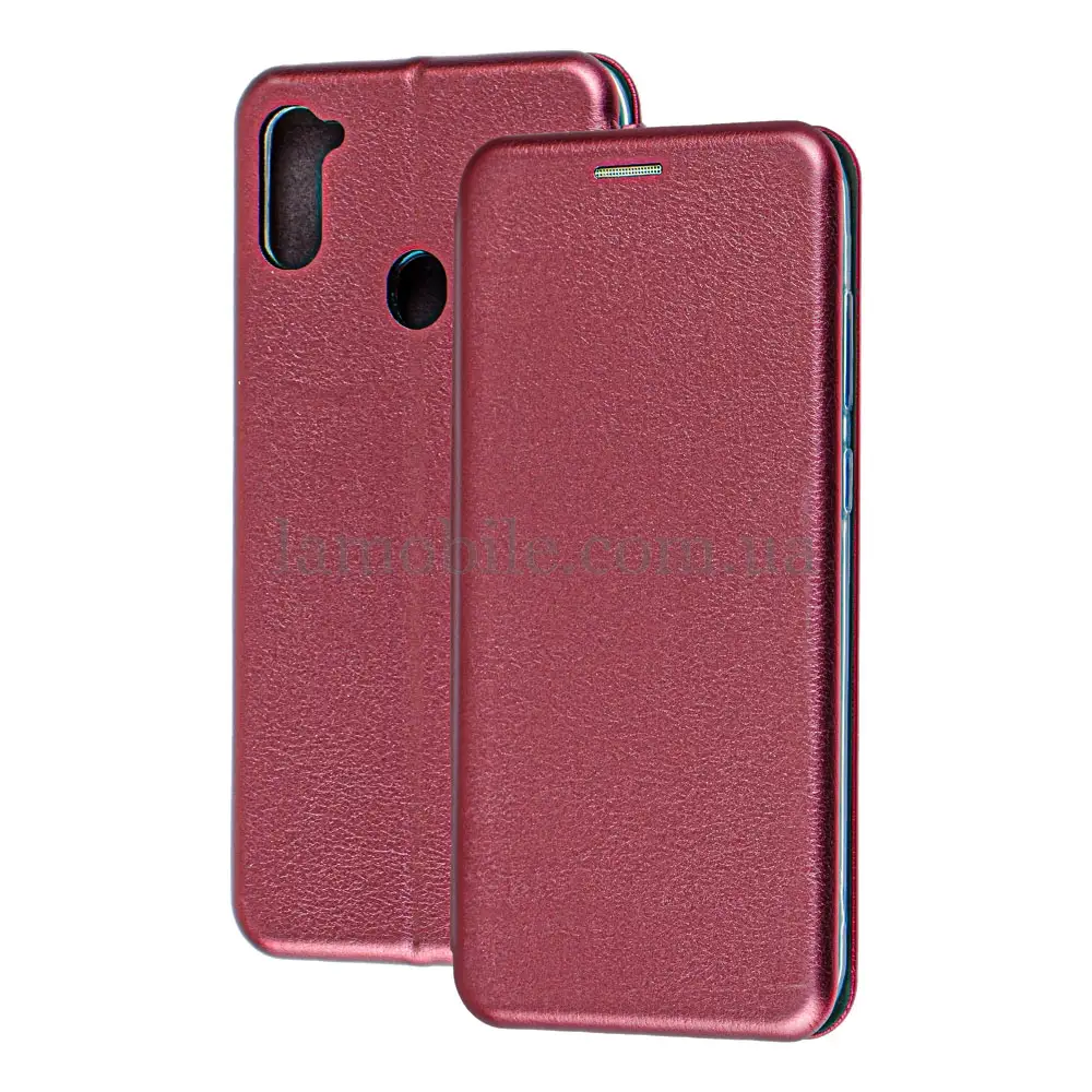 Чохол книжка Premium для Samsung Galaxy A11 / M11 бордовий