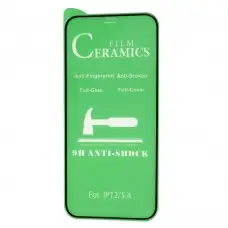 Защитное стекло для iPhone 12 mini ceramics anti-shock черное (OEM)