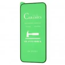 Защитное стекло для iPhone 12 Pro Max ceramics anti-shock черное (OEM)