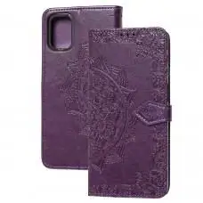 Чехол книжка для Samsung Galaxy M51 (M515) "Art с визитницей" фиолетовый