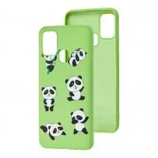 Чехол для Samsung Galaxy M31 (M315) Wave Fancy lovely panda / mint gum