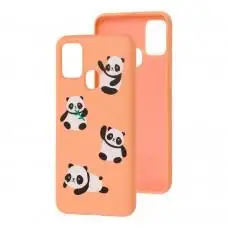 Чехол для Samsung Galaxy M31 (M315) Wave Fancy panda / peach