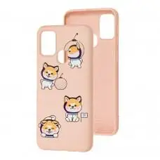 Чехол для Samsung Galaxy M31 (M315) Wave Fancy laika spaceman / pink sand