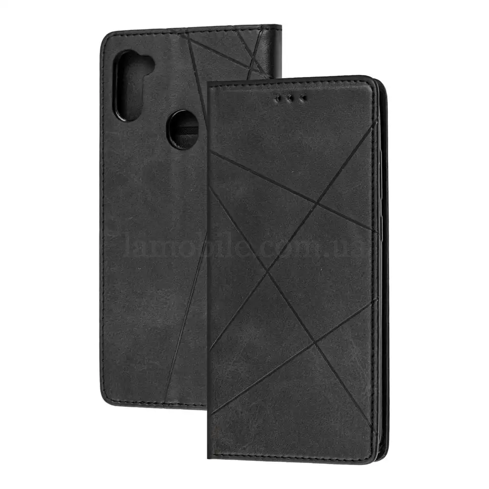 Чехол книжка Business Leather для Samsung Galaxy A11 / M11 черный