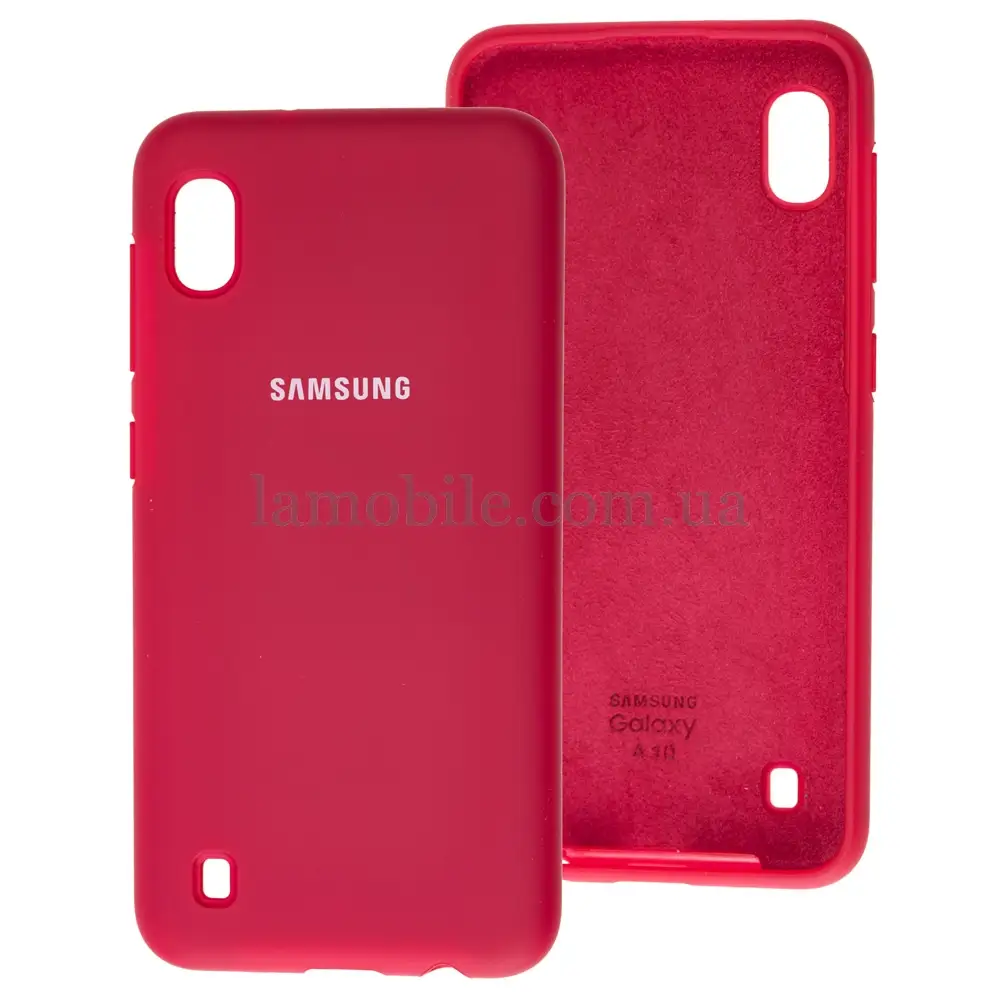 Чехол для Samsung Galaxy A10 (A105) Silicone Full розово-красный