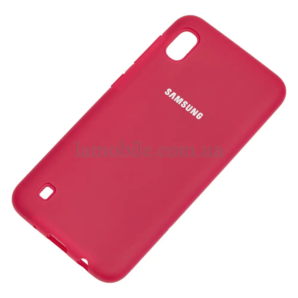 Чехол для Samsung Galaxy A10 (A105) Silicone Full розово-красный